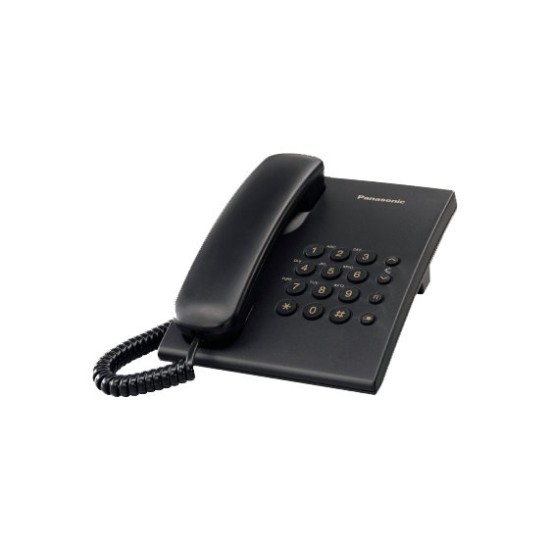 Teléfono Panasonic KX-TS500 - Alámbrico - Básico - Sin Memorias - Negro - KX-TS500MEB