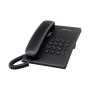 Teléfono Panasonic KX-TS500 - Alámbrico - Básico - Sin Memorias - Negro - KX-TS500MEB