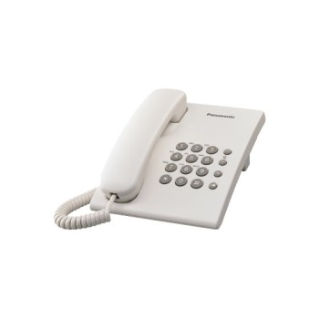 Teléfono Panasonic KX-TS500 - Alámbrico - Básico - Sin Memorias - Blanco - KX-TS500MEW