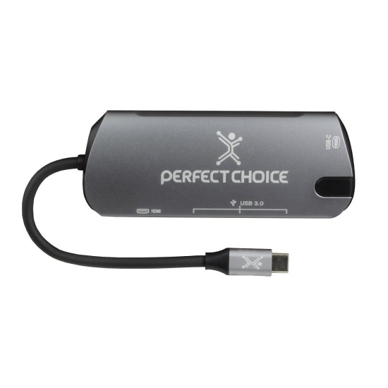 Hub Perfect Choice PC-101246 - USB-C - HDMI / USB-A 3.0 / PD USB-C - PC-101246