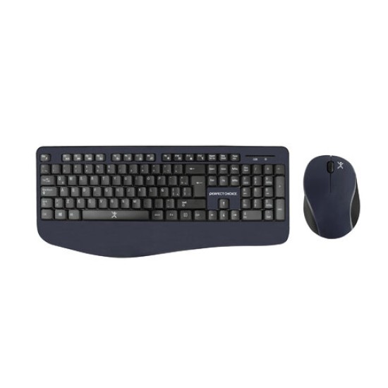 Kit de Teclado y Mouse Perfect Choice PC-201236 - Inalámbrico - Multimedia - Negro - PC-201236