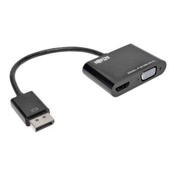 Adaptador DisplayPort Tripp Lite a VGA y HDMI 4K, Versión 1.2, Modelo P136-06N-HV-V2