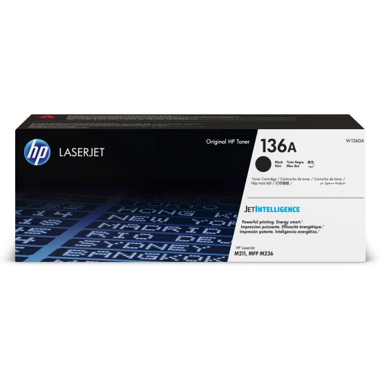 Cartucho De Tóner Hp 136A Negro Laserjet Original (W1360A) - W1360A