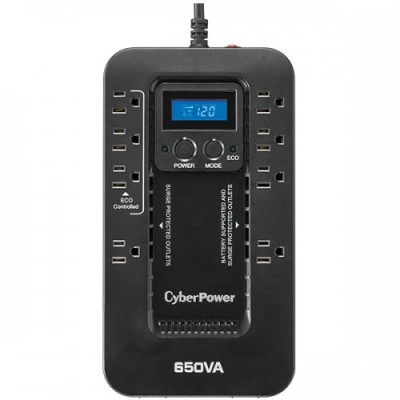 No Break CyberPower EC650LCD - 650VA/390W - 8 Contactos - En espera - LCD - EC650LCD