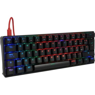 Teclado Gamer Game Factor KBG560 - Alámbrico - Switch Rojo - Mecánico - RGB - KBG560-RD