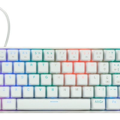 Teclado Gamer Game Factor KBG560 - Alámbrico - Español - Switch Rojo - RGB - Blanco - KBG560-WH