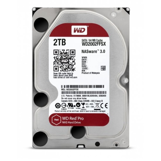 Disco Duro Western Digital WD Red Pro - 3.5p - 2TB - SATA 3 - Para NAS - WD2002FFSX