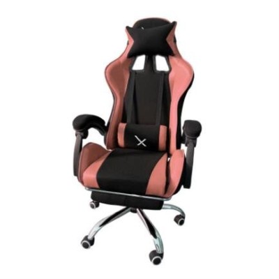 Silla Gamer XZeal XZ05-1 - Reposapiés - Rosa con Negro - XZSXZ52P