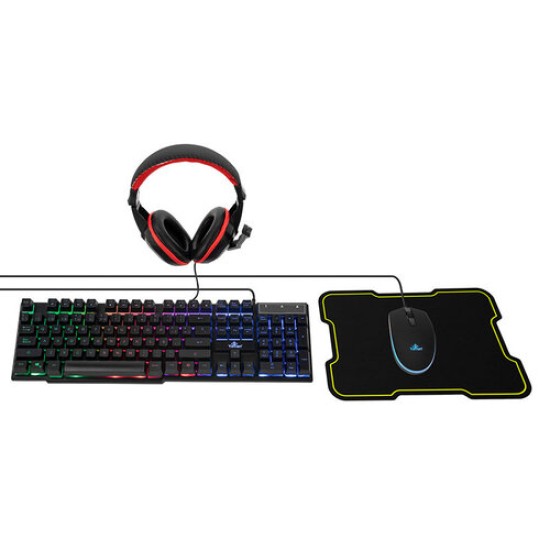 Kit Gamer YeYian Hydra NL - Teclado - Mouse - Mousepad - Diadema - LED - ykh-20708