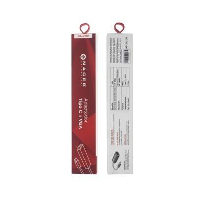 Adaptador Naceb Na 0110 Tipo C A Vga Plata - NA-0110