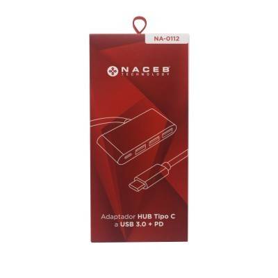 Adaptador Tipo C Naceb Na 0112 Usb 3.0 Usb C Plata - NA-0112
