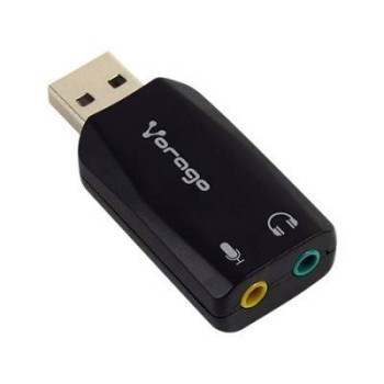 Adaptador de Audio Vorago Negro para Conectar Dispositivos - Modelo ADP-201