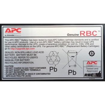 Batería de Reemplazo APC Cartridge 24V para SAI/UPS - Modelo APCRBC124