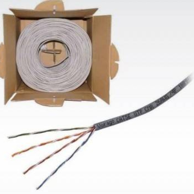 Bobina Vorago Cat5E 305M 24 Awg Gris - CAB-207