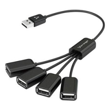 Concentrador Hub Vorago Hu 101 4 Puertos Usb Negro - HU-101