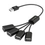 Concentrador Hub Vorago Hu 101 4 Puertos Usb Negro - HU-101