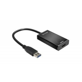 Adaptador de Video Vorago USB 3.0 a HDMI con Audio 1080P Negro Modelo ADP-204