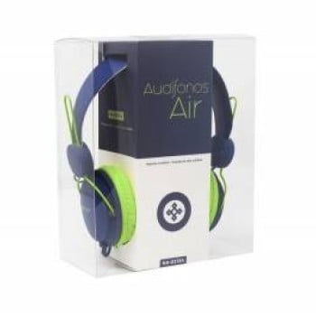 Audífonos Naceb Air Alámbricos con Micrófono 3.5mm 1.2m Azul/Verde - NA-0313A Audífonos Naceb Air Alámbricos con Micrófono 3.5mm 1.2m Azul/Verde - NA-0313A