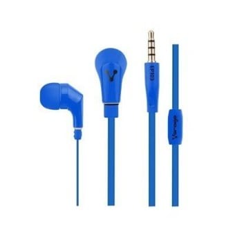 Audífonos Vorago Azul Intraurales con Micrófono, 1.2 m Cable, Modelo AU-362585-9