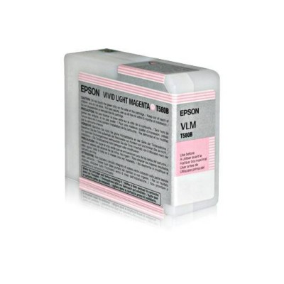 Tinta Epson T580B00 Magenta Claro Vivo 80Ml - T580B00