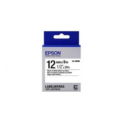 Cinta Epson Lk 4Wbn Texto Negro Sobre Fondo Blanco 12Mm X 9Mts - LK-4WBN