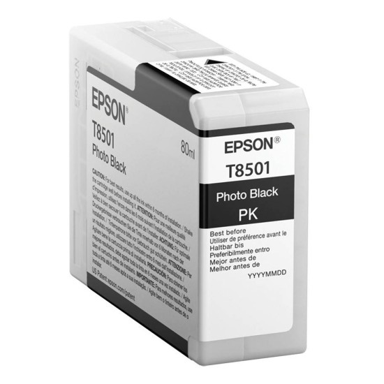 Tinta Epson T850 Ultrachrome Negro Fotográfico 80Ml - T850100