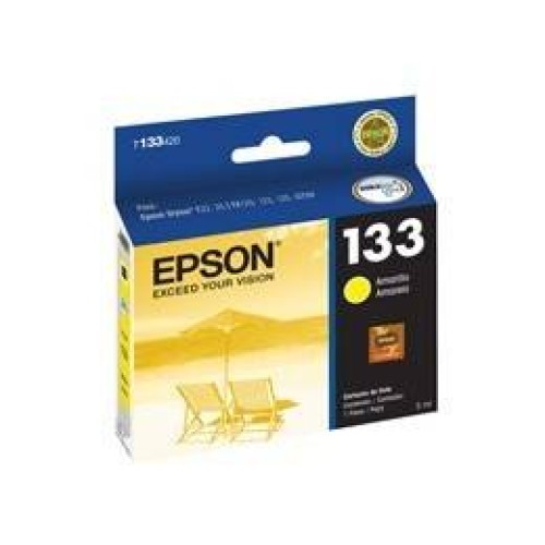 Cartucho de Tinta Epson 133 Amarillo Original - Tinta a Base de Pigmentos - Modelo T133420-AL