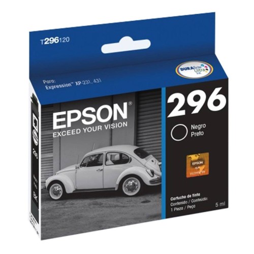 Tinta Epson 296 Negro Original 5ml - Compatible con Expression XP-231/431 - T296120-AL