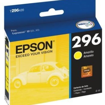Cartucho de Tinta Epson Amarillo 4ml Original para Expression XP-231/431 - Modelo T296420-AL