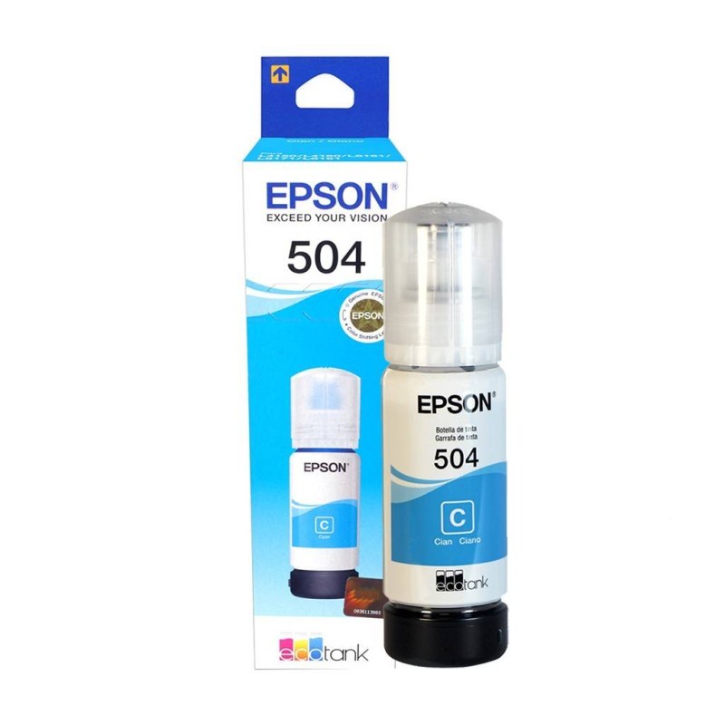 Botella De Tinta Epson 504 Cian 70Ml - T504220-AL