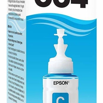 Botella de Tinta Epson 664 Cian 70ml - Original para Impresoras EcoTank y Expression