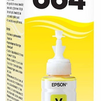 Botella de Tinta Epson 664 Amarillo 70ml - Tinta Original a Base de Pigmentos - Modelo T664420-AL