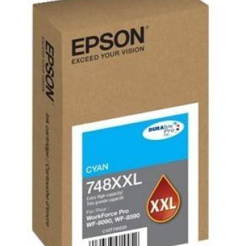 Cartucho de Tinta Epson Cian T748XXL Capacidad Extra Alta para WF-6090/WF-6590