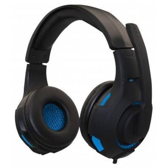 Diadema Gamer Naceb Technology Alámbrico Micrófono Negro Con Azul - NA-0304A