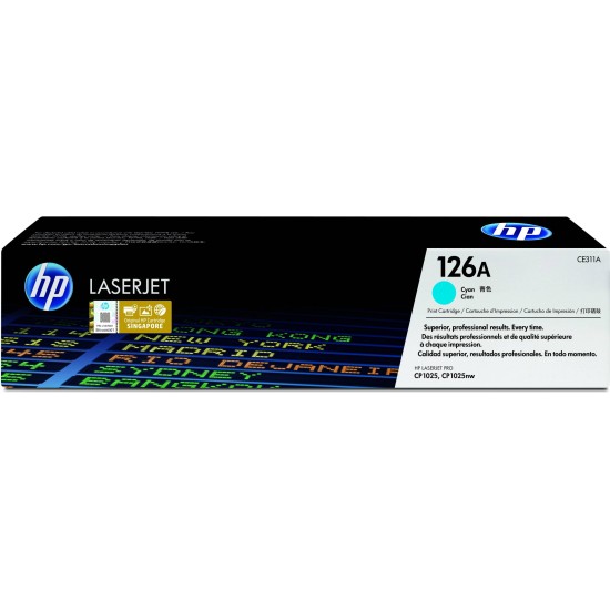 Cartucho De Tóner Hp 126A Cian Laserjet Original (Ce311A) - CE311A