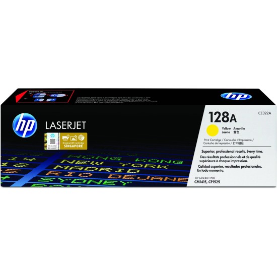 Cartucho De Tóner Hp 128A Amarillo Laserjet Original (Ce322A) - CE322A