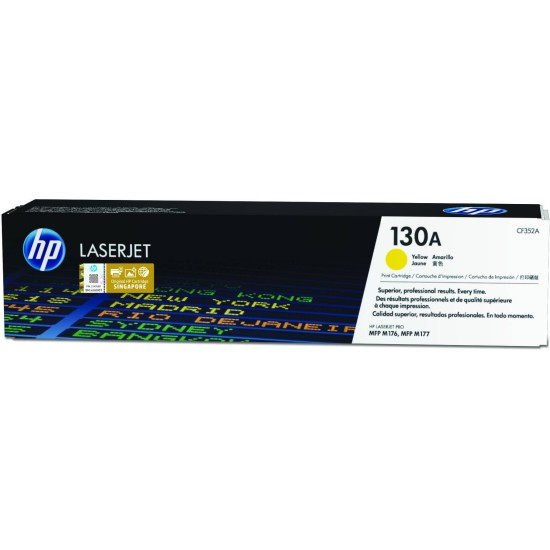 Cartucho De Tóner Hp 130A Amarillo Laserjet Original (Cf352A) - CF352A