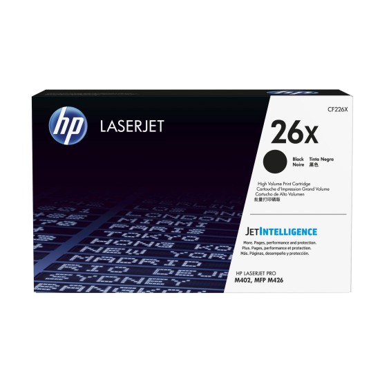 Cartucho De Tóner Hp 26X Negro Alto Rendimiento Laserjet Original (Cf226X) - CF226X