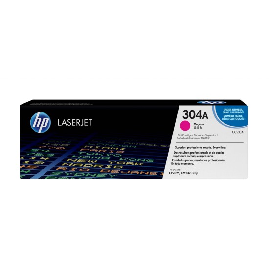 Cartucho De Tóner Hp 304A Magenta Laserjet Original (Cc533A) - CC533A