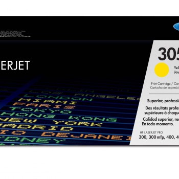 Cartucho de Tóner HP 305A Amarillo Original para LaserJet Pro - Modelo CE412A