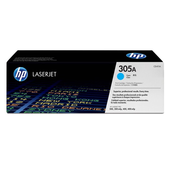 Cartucho De Tóner Hp 305A Cian Laserjet Original (Ce411A) - CE411A