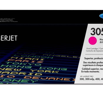 Cartucho de Tóner HP 305A Magenta Original para LaserJet Pro - Modelo CE413A
