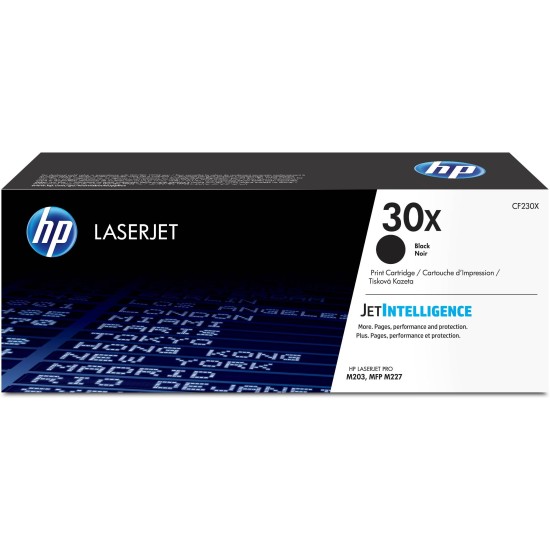 Cartucho De Tóner Hp 30X Negro Alto Rendimiento Laserjet Original (Cf230X) - CF230X