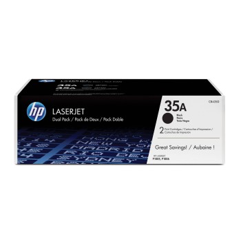 Pack De 2 Cartuchos De Tóner Hp 35A Negro Laserjet Original (Cb435Ad) - CB435AD