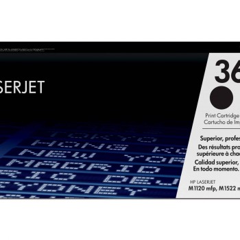 Cartucho de Tóner HP 36A Negro Original para LaserJet - Modelo CB436A