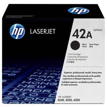 Cartucho de Tóner HP 42A Negro Original para LaserJet - Modelo Q5942A