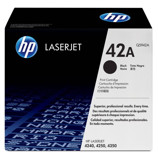 Cartucho De Tóner Hp 42A Negro Laserjet Original (Q5942A) - Q5942A