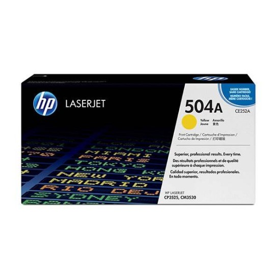 Cartucho De Tóner Hp 504A Amarillo Laserjet Original (Ce252A) - CE252A