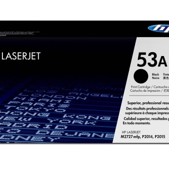 Cartucho de Tóner HP 53A Negro Original para LaserJet - Modelo Q7553A