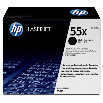 Cartucho De Tóner Hp 55X Negro Alto Rendimiento Laserjet Original (Ce255X) - CE255X